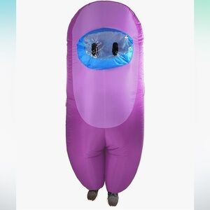 Child's Purple Imposter Sus Crewmate Killer Inflatable Costume Purple costume